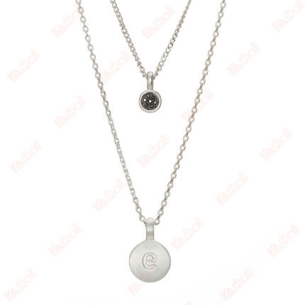 silver necklace constellation shape retro